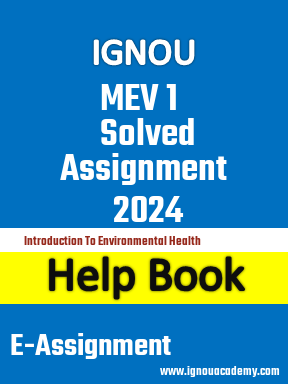 IGNOU MEV 1 Solved Assignment 2024